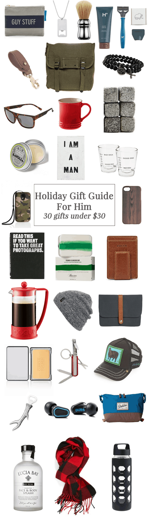 Holiday Gift Guide For Him 30 Gifts Under 30 Kiss My Tulle