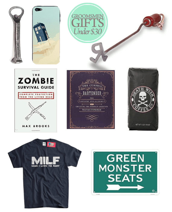 Great Groomsmen Gifts for Under $30.00