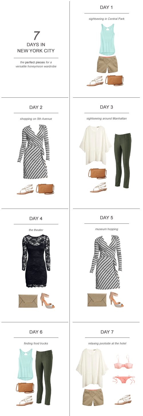 7 Days in New York City : The Perfect Pieces for a Versatile Honeymoon Wardrobe 7 Days in New York City : The Perfect Pieces for a Versatile Honeymoon Wardrobe