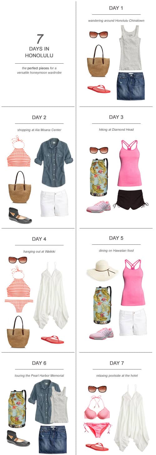 7 Days in Honolulu : The Perfect Pieces for a Versatile Honeymoon Wardrobe