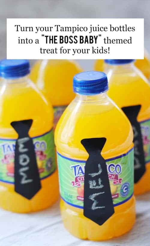 Turn Your Tampico Juice Bottles Into A The Baby Boss Themed Treat For Your Kids #ad #TampicoBossBaby #TampicoRaiseABoss #TampicoJuice