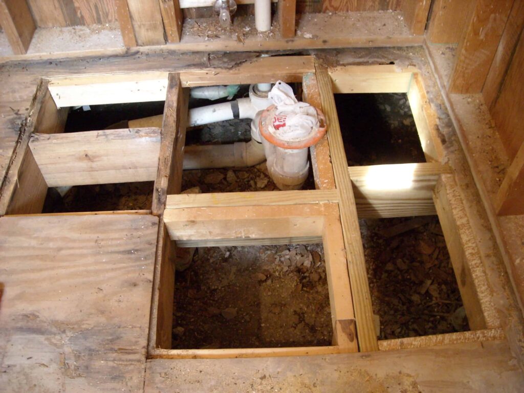 Master Bathroom: Floors Joists and SubFloor and Ceilings... Oh My!