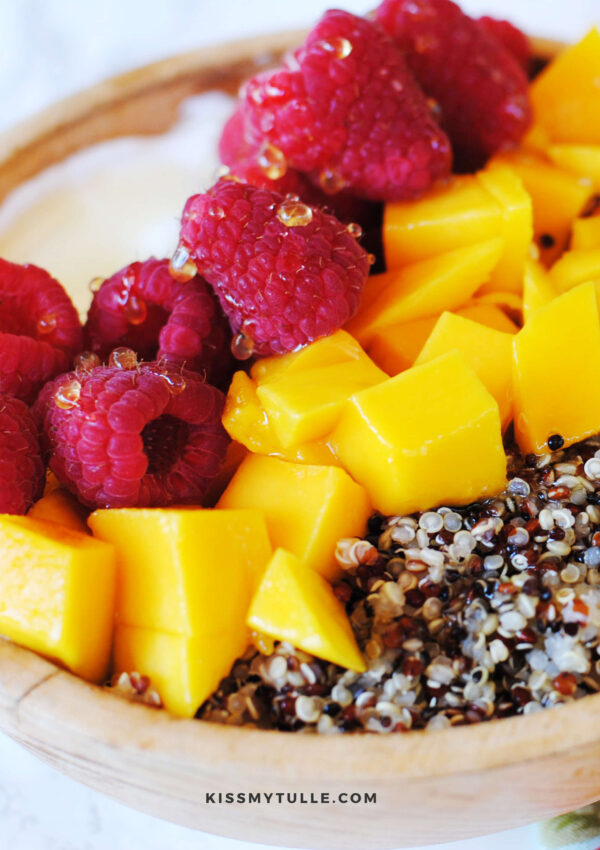 AD A Protein Packed Breakfast Bowl featuring Success® Tri-Color 100% Quinoa #QuinWOW