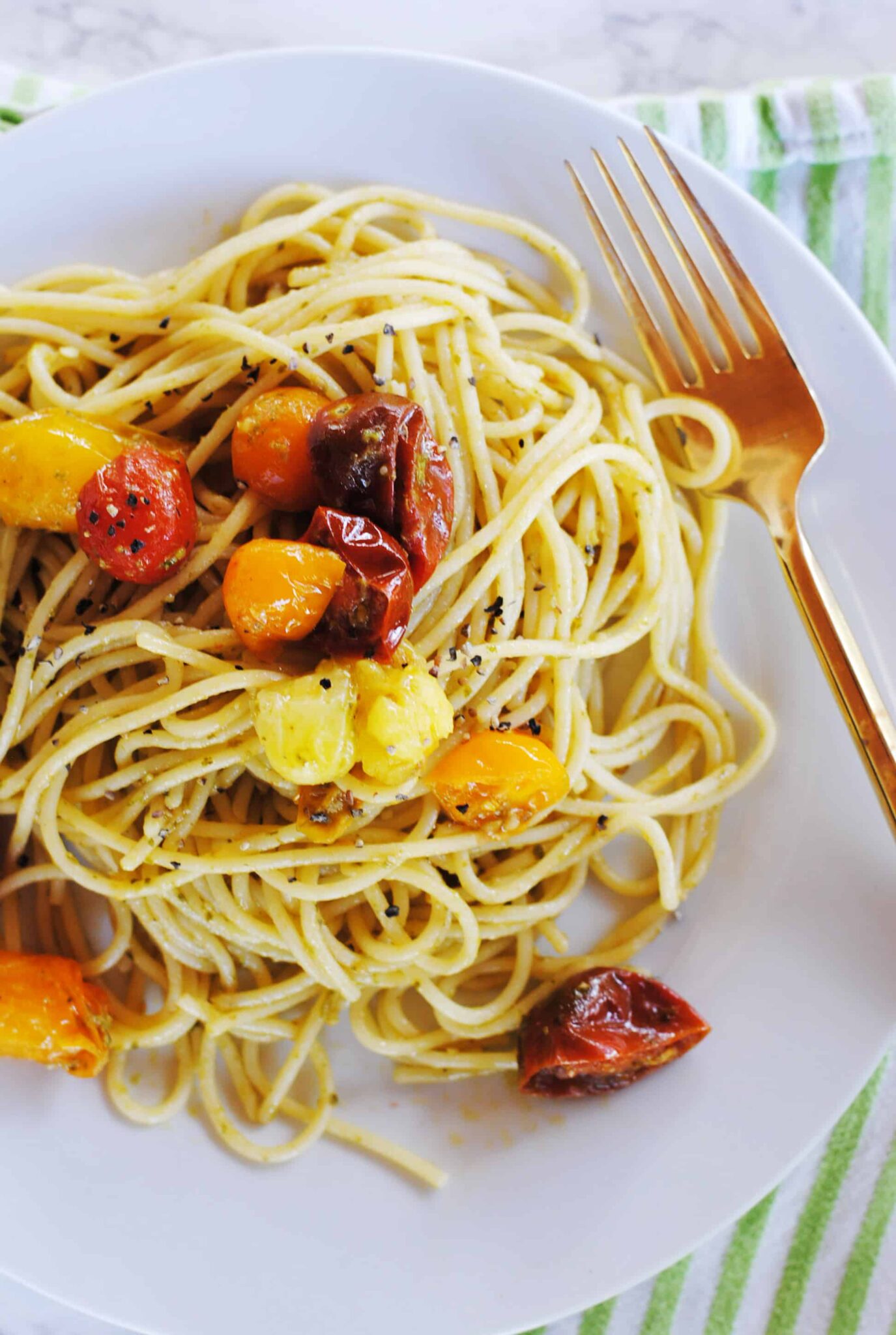 Pesto Pasta featuring Skinner Pasta Kiss My Tulle