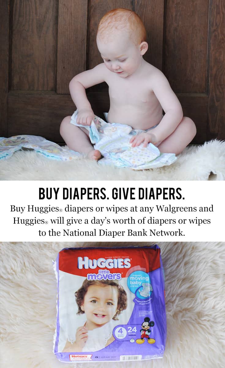 BUY HUGGIES® DIAPERS OR WIPES AT ANY WALGREENS STORE OR AT WALGREENS.COM AND HUGGIES® WILL GIVE A DAY’S WORTH OF DIAPERS OR WIPES TO THE NATIONAL DIAPER BANK NETWORK. #ad #NoBabiesUnhugged
