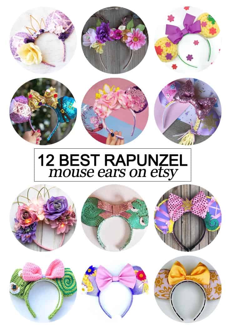 Want to snag some of your own custom ears? Alaska Mom Blogger, Kiss My Tulle, is sharing the 12 best #Rapunzel inspired Mouse ears on #etsy! 