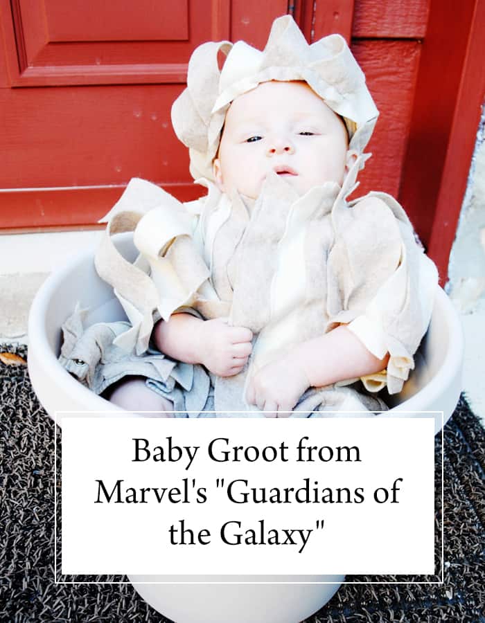 Texas Mom Blogger, Kiss My Tulle, shares Melanie and Finn's 2016 Halloween costumes: a mermaid and Baby Groot from Marvel's "Guardians of the Galaxy"!