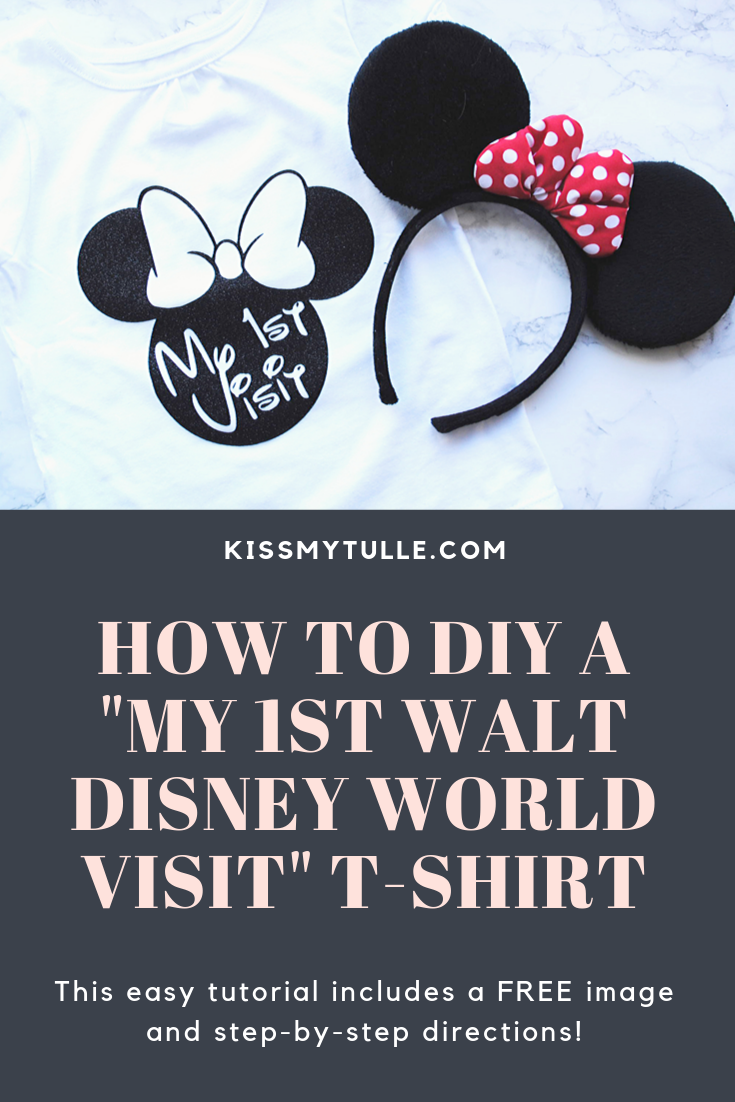 San Antonio lifestyle blogger, Cris Stone, shares how to make a "My 1st Visit" T-shirt for Walt Disney World using your Cricut Explore Air. Find out more!