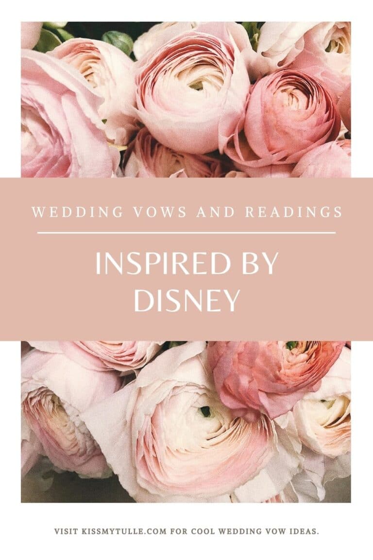 Alternative Wedding Vows or Readings: Disney Edition - Kiss My Tulle