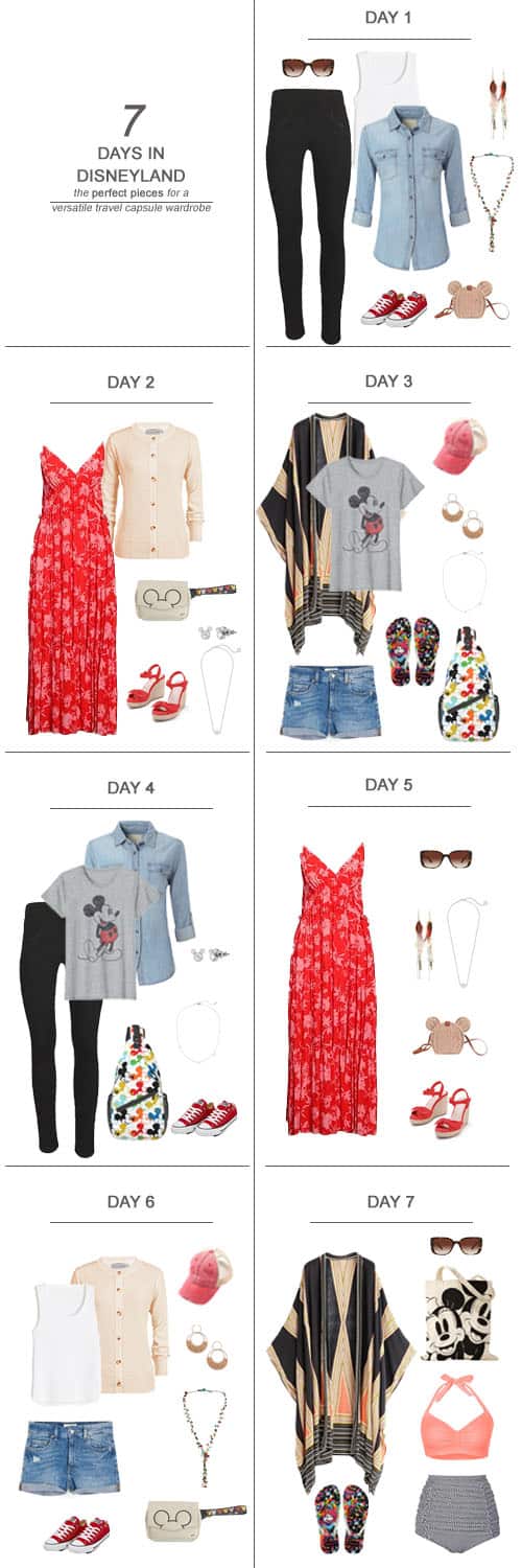 Planning your Disneyland trip and don't know what to pack? Here's how to maximize your trip to Disneyland with a capsule wardrobe!